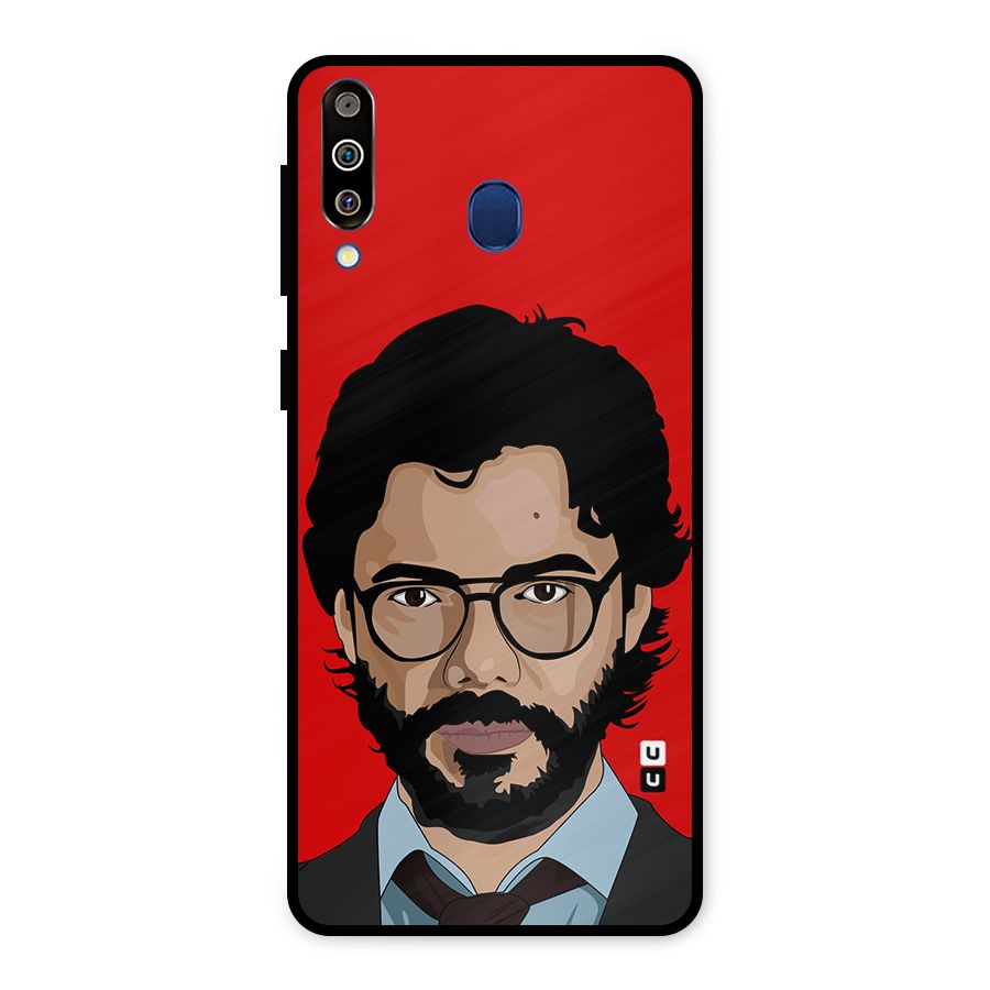 The Professor Illustration Art Metal Back Case for Galaxy M30