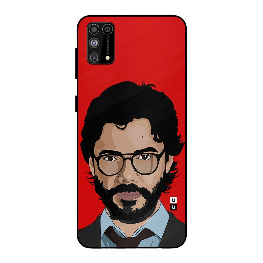 The Professor Illustration Art Metal Back Case for Galaxy M31
