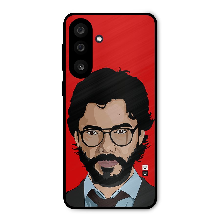 The Professor Illustration Art Metal Back Case for Galaxy M56