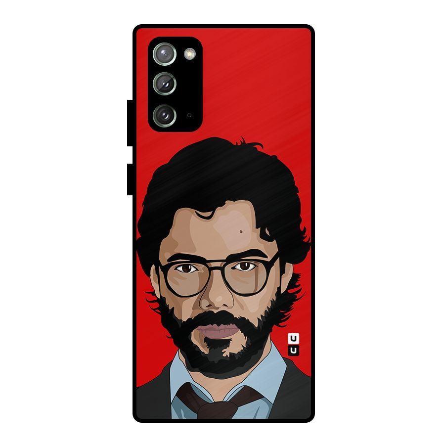 The Professor Illustration Art Metal Back Case for Galaxy Note 20