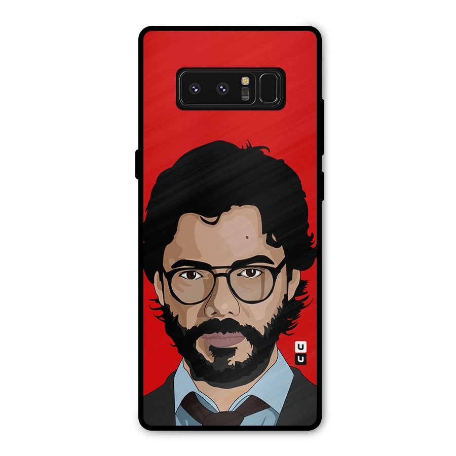 The Professor Illustration Art Metal Back Case for Galaxy Note 8