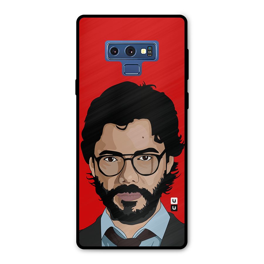 The Professor Illustration Art Metal Back Case for Galaxy Note 9