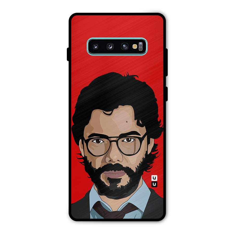 The Professor Illustration Art Metal Back Case for Galaxy S10 Plus