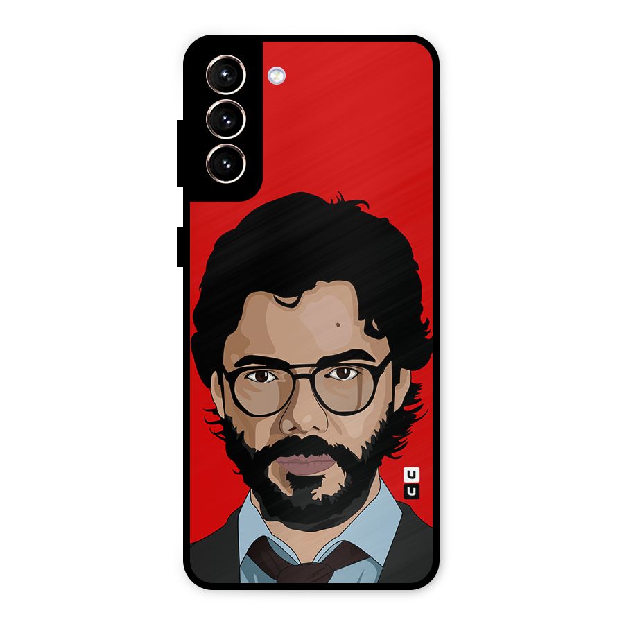 The Professor Illustration Art Metal Back Case for Galaxy S21 Plus