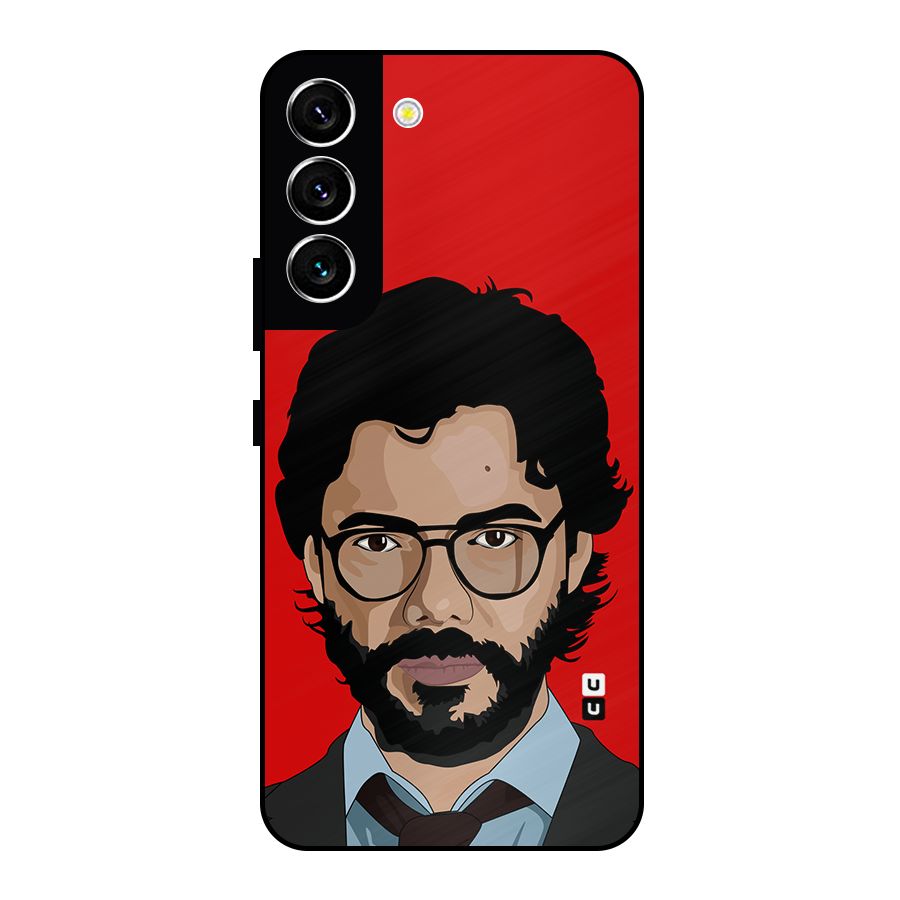 The Professor Illustration Art Metal Back Case for Galaxy S22 5G