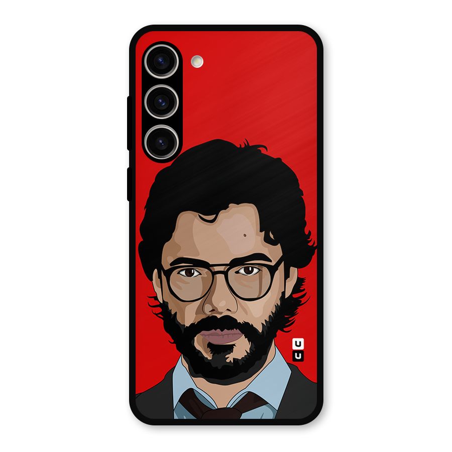 The Professor Illustration Art Metal Back Case for Galaxy S23 Plus