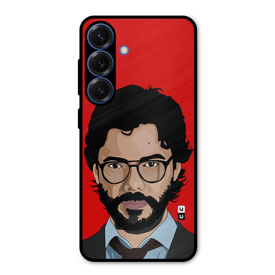 The Professor Illustration Art Metal Back Case for Galaxy S25