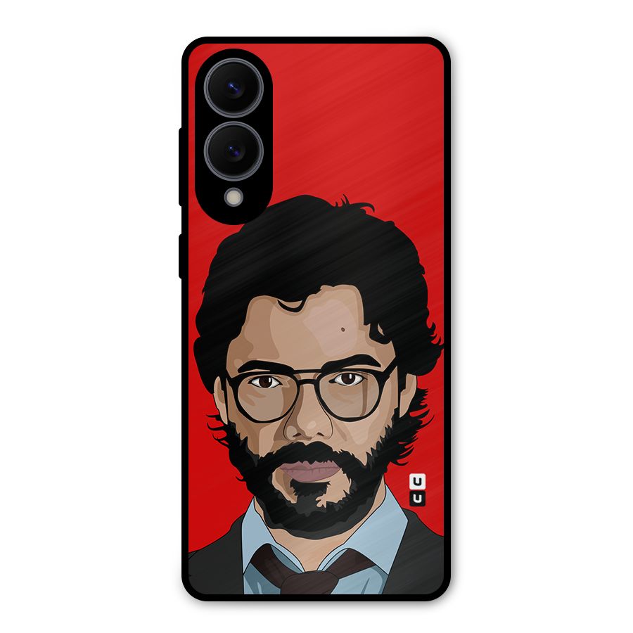The Professor Illustration Art Metal Back Case for Galaxy S25 Edge