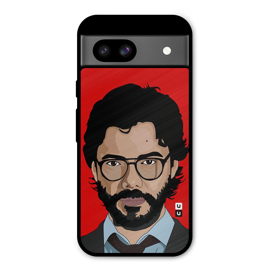 The Professor Illustration Art Metal Back Case for Google Pixel 8a