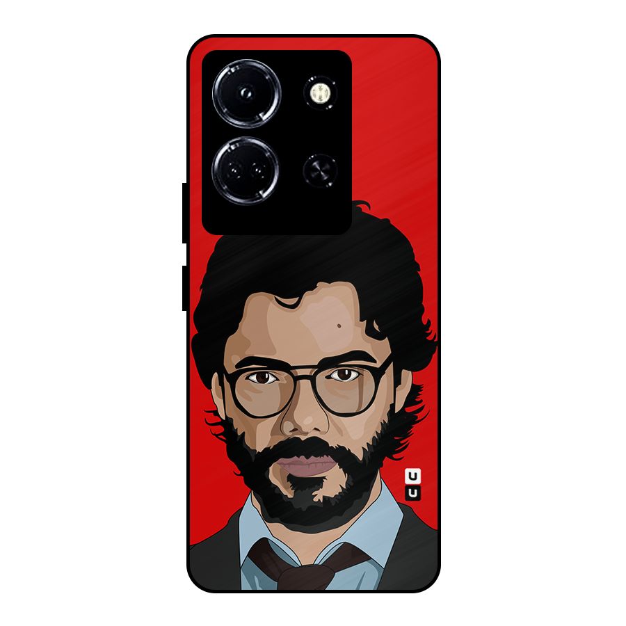The Professor Illustration Art Metal Back Case for Infinix Note 30 5G
