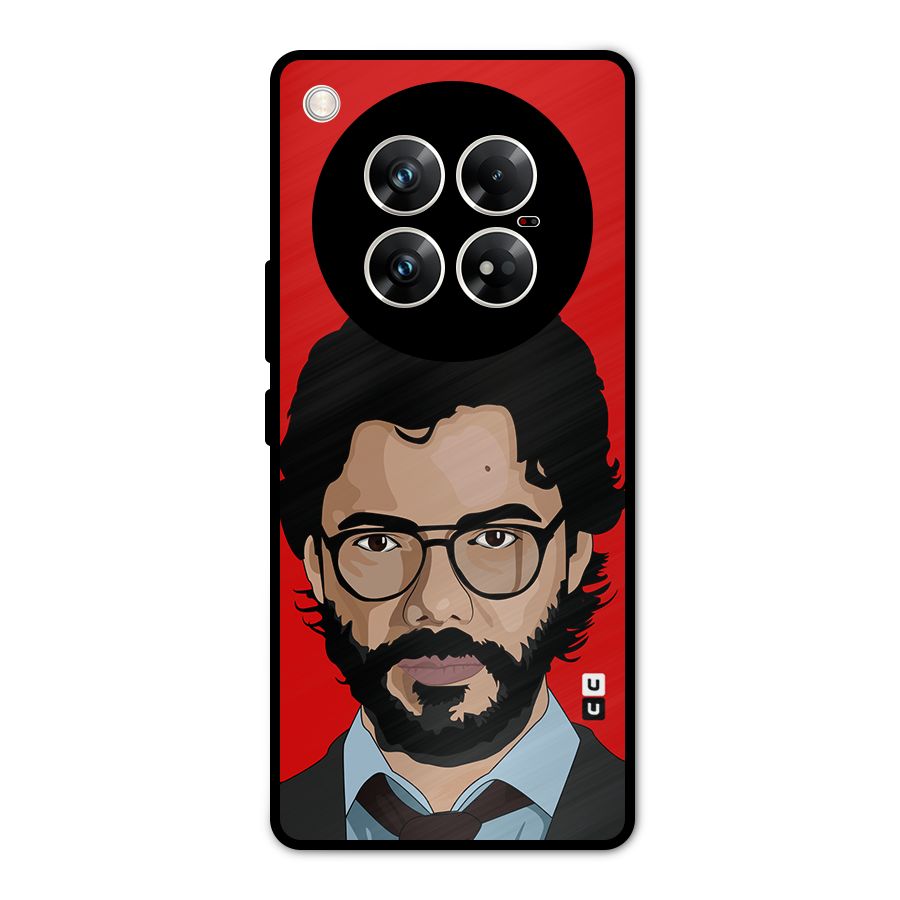 The Professor Illustration Art Metal Back Case for Infinix Zero 40 5G