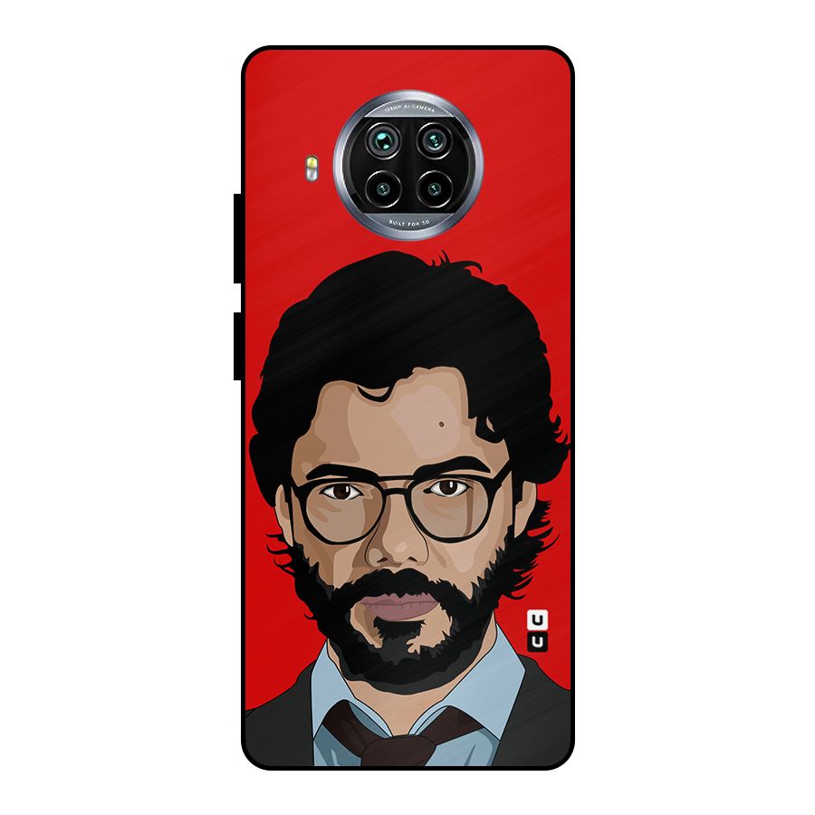 The Professor Illustration Art Metal Back Case for Mi 10i