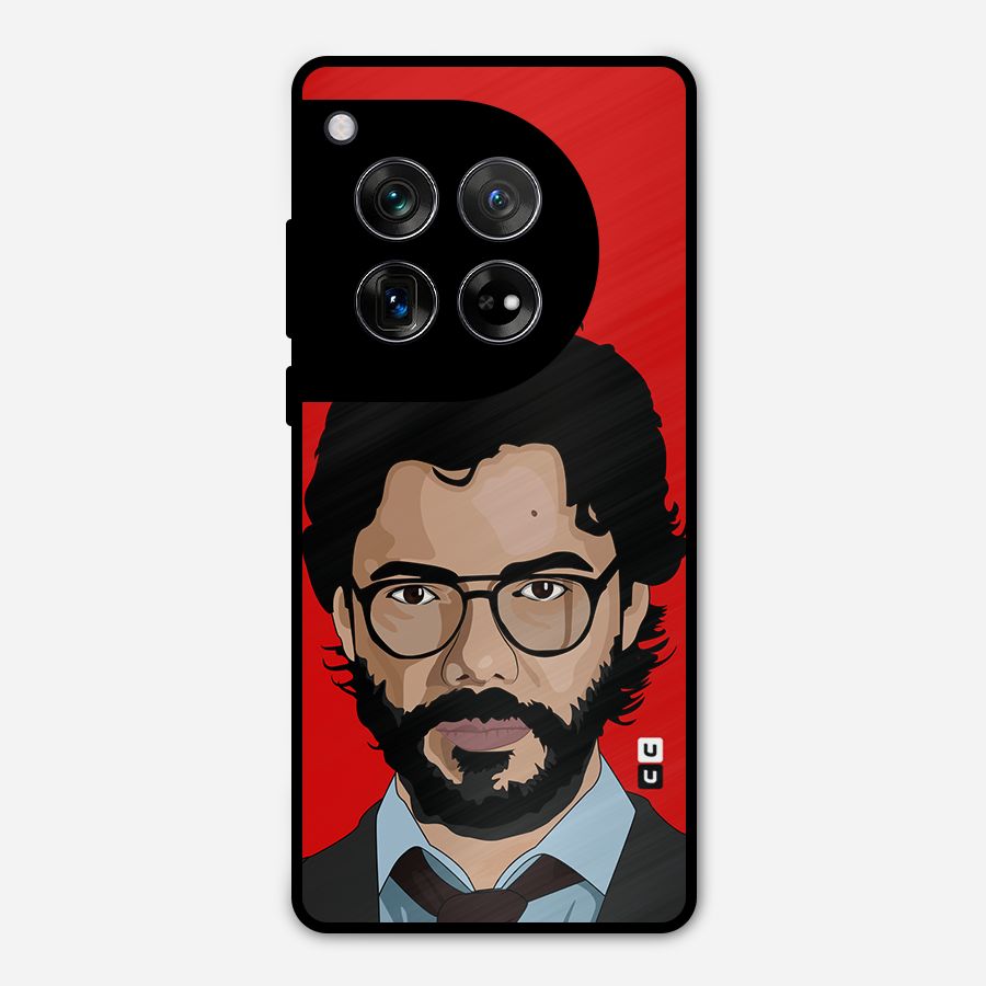 The Professor Illustration Art Metal Back Case for OnePlus 12