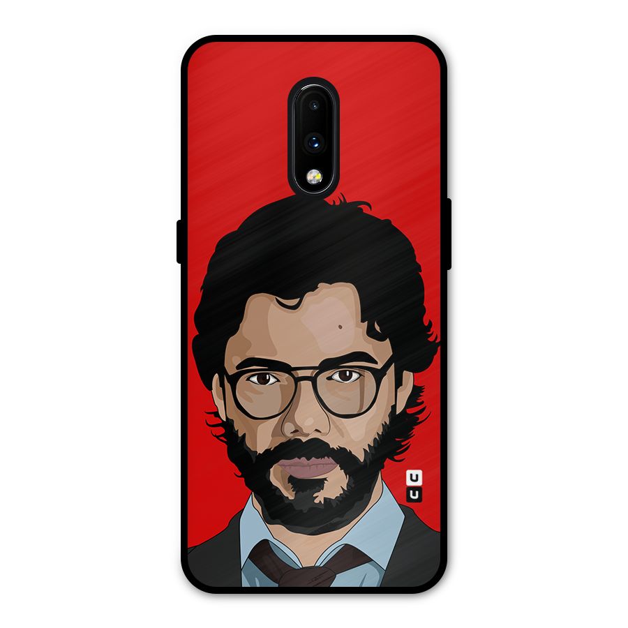 The Professor Illustration Art Metal Back Case for OnePlus 7