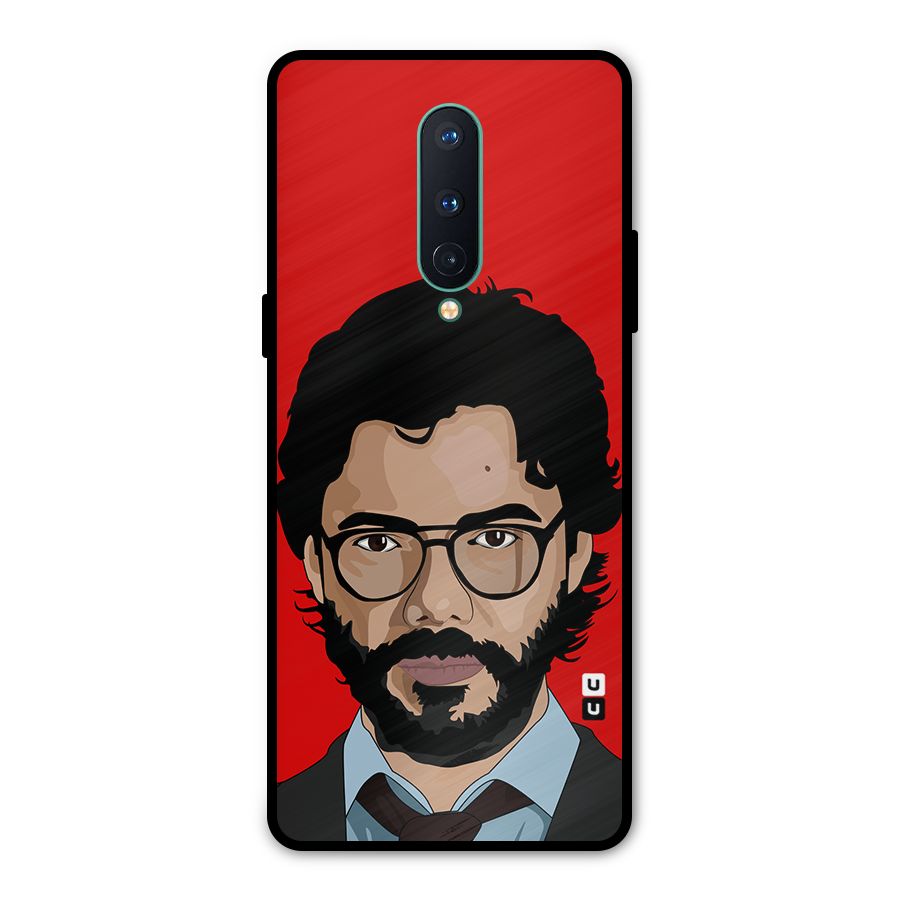 The Professor Illustration Art Metal Back Case for OnePlus 8