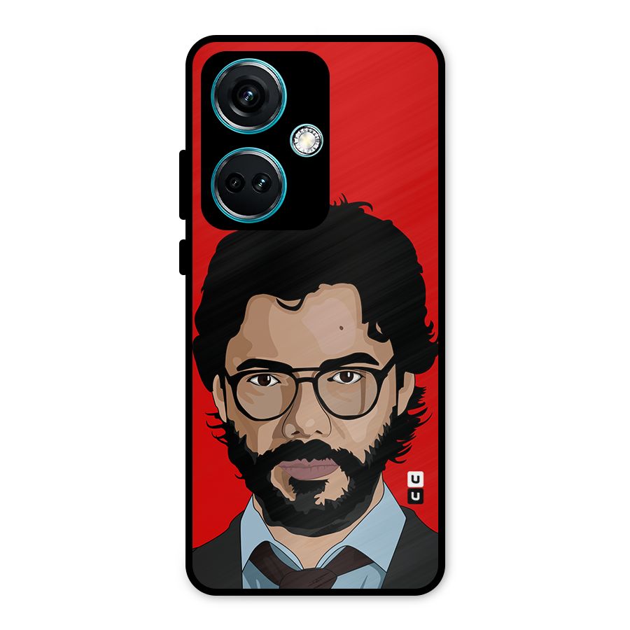 The Professor Illustration Art Metal Back Case for OnePlus Nord CE 3 5G