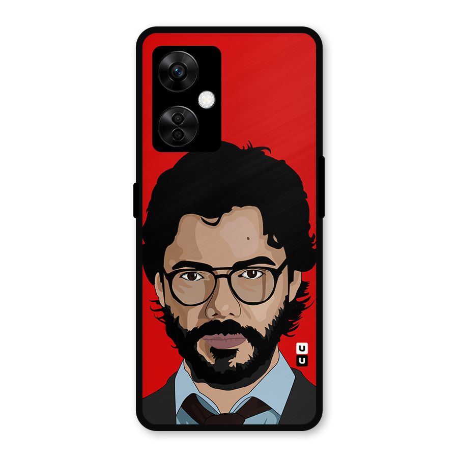 The Professor Illustration Art Metal Back Case for OnePlus Nord CE 3 Lite
