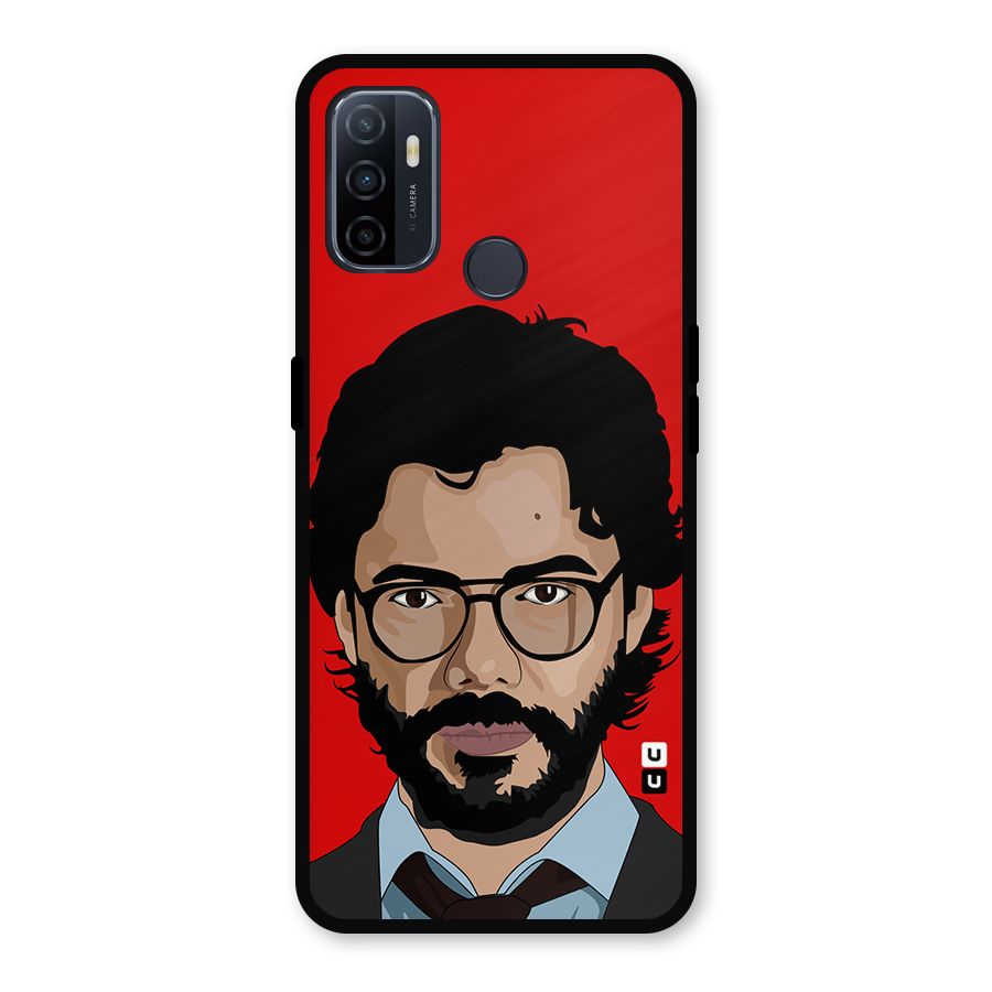 The Professor Illustration Art Metal Back Case for Oppo A53