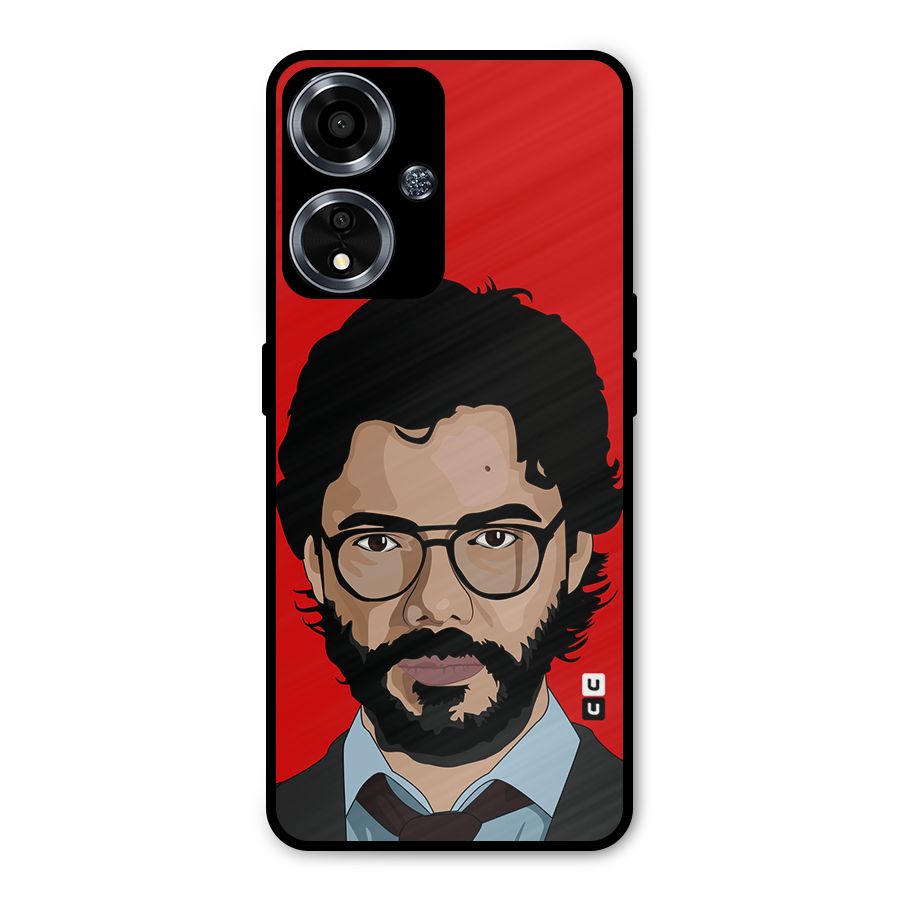 The Professor Illustration Art Metal Back Case for Oppo A59