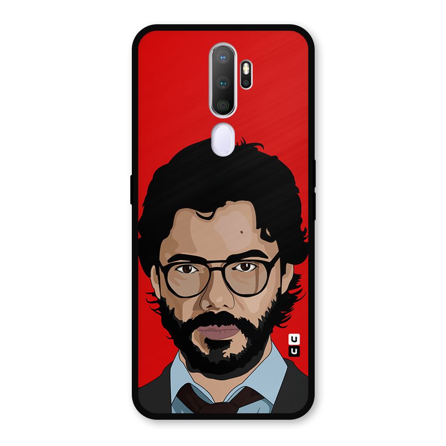 The Professor Illustration Art Metal Back Case for Oppo A9 (2020)