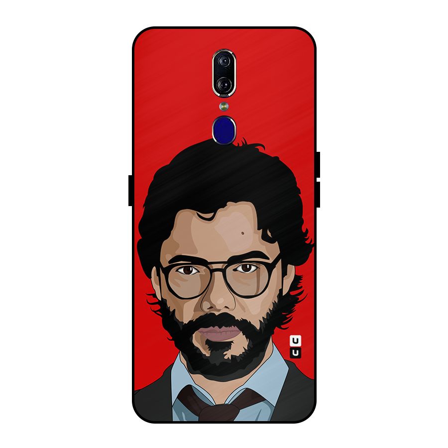 The Professor Illustration Art Metal Back Case for Oppo F11