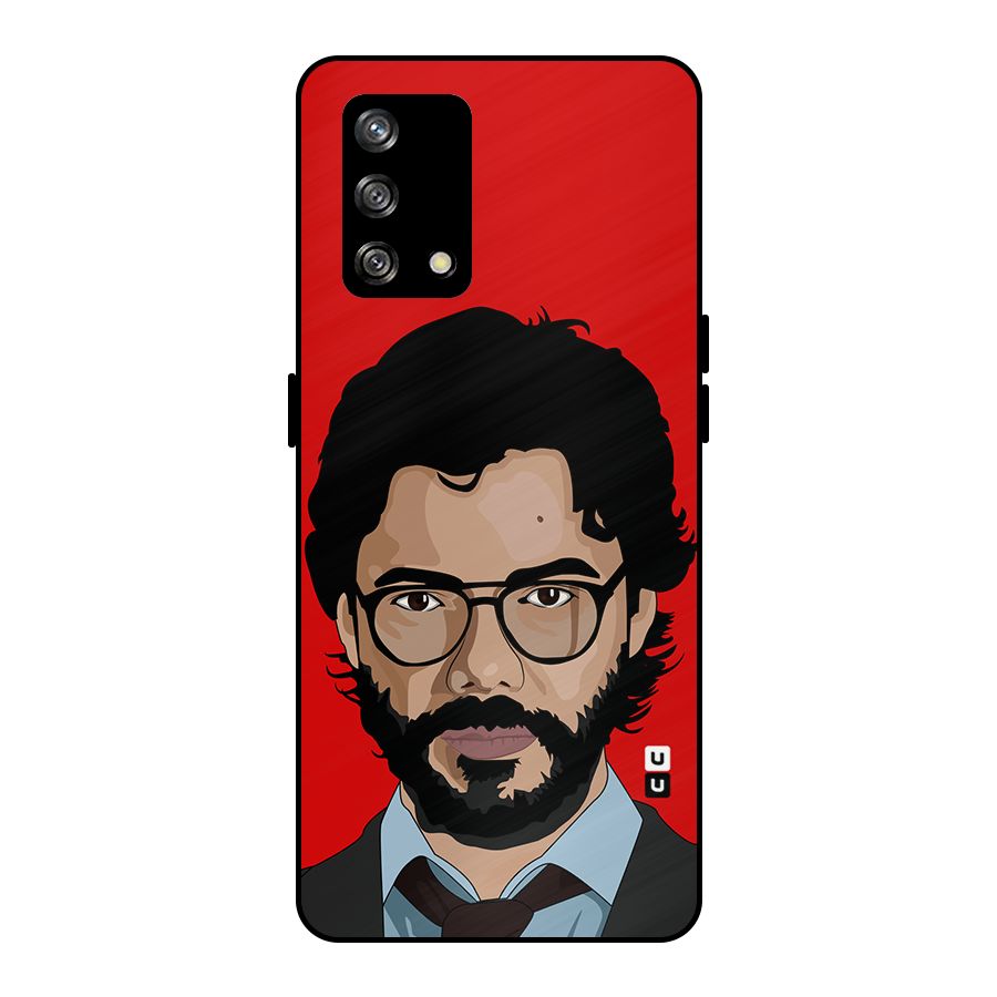 The Professor Illustration Art Metal Back Case for Oppo F19