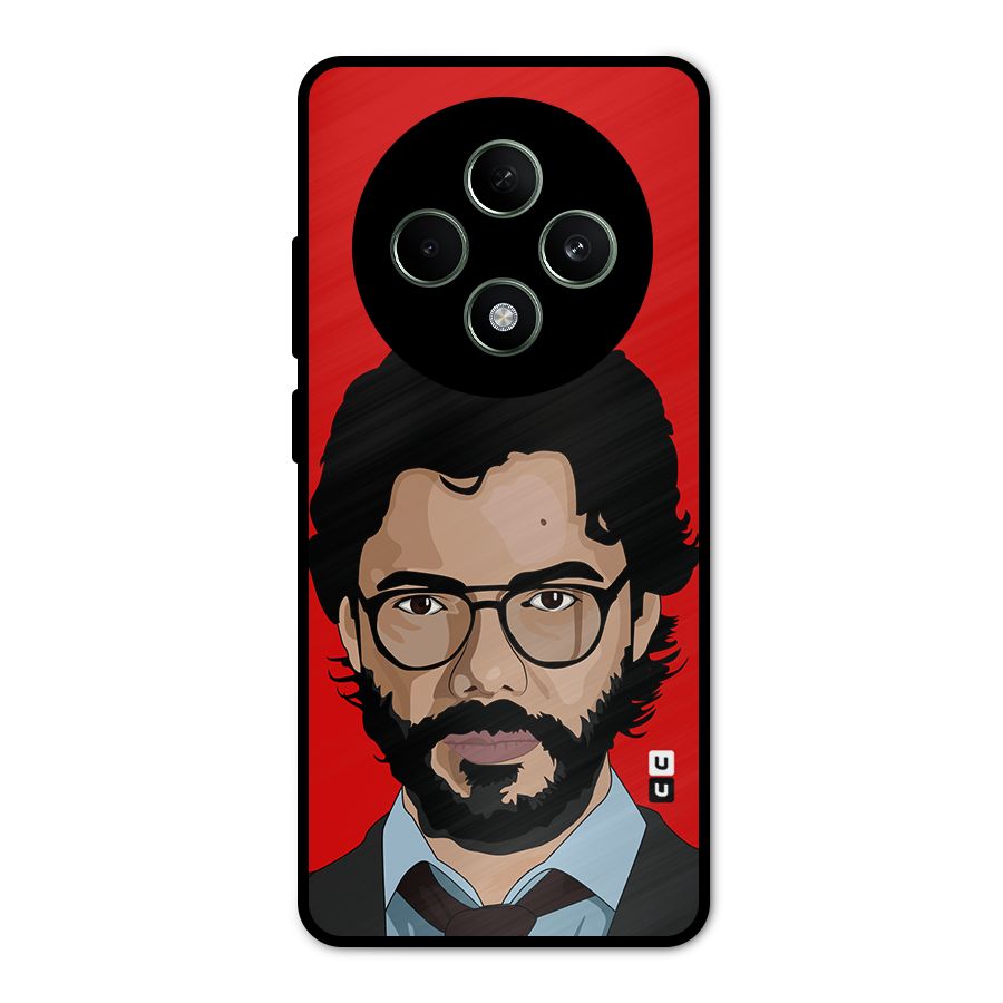 The Professor Illustration Art Metal Back Case for Oppo F27