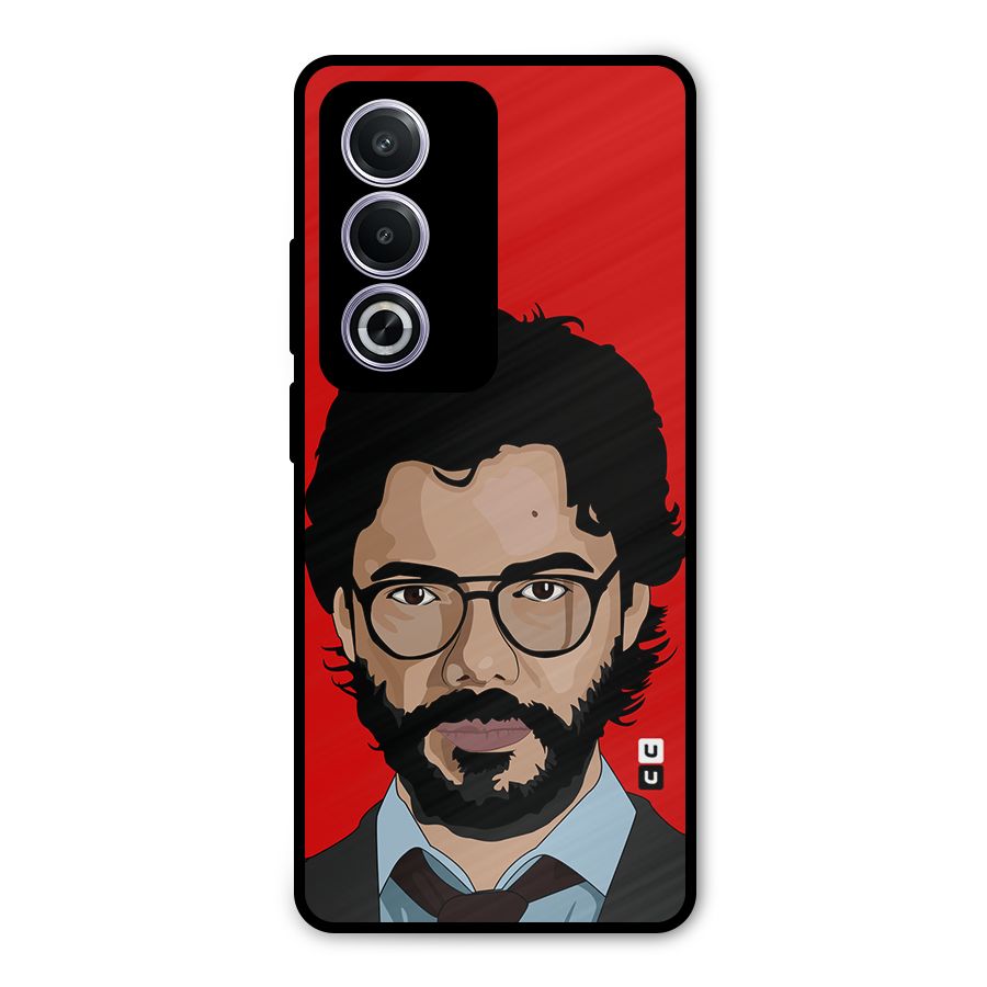 The Professor Illustration Art Metal Back Case for Oppo K12x