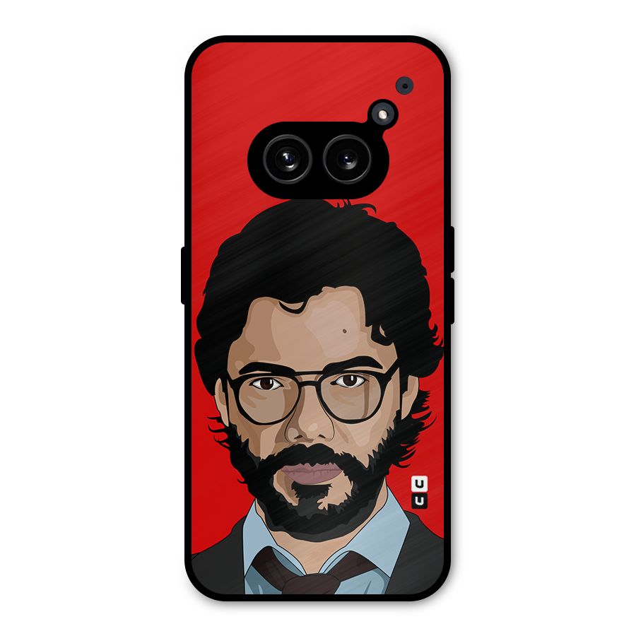 The Professor Illustration Art Metal Back Case for Nothing Phone 2a