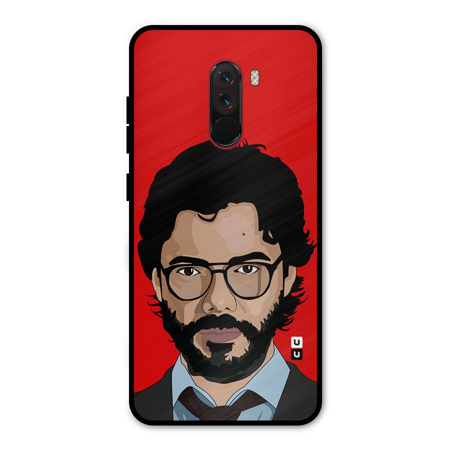 The Professor Illustration Art Metal Back Case for Poco F1
