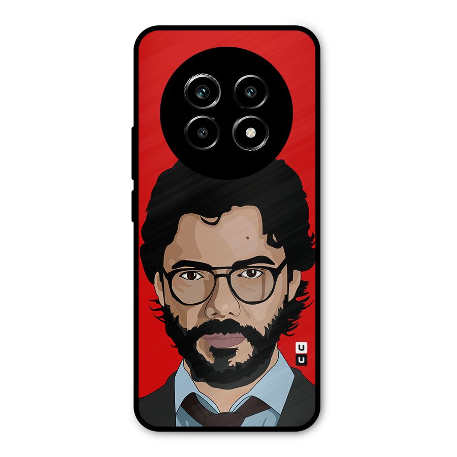 The Professor Illustration Art Metal Back Case for Realme 13 Pro