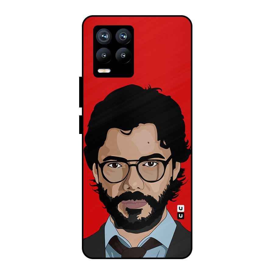 The Professor Illustration Art Metal Back Case for Realme 8