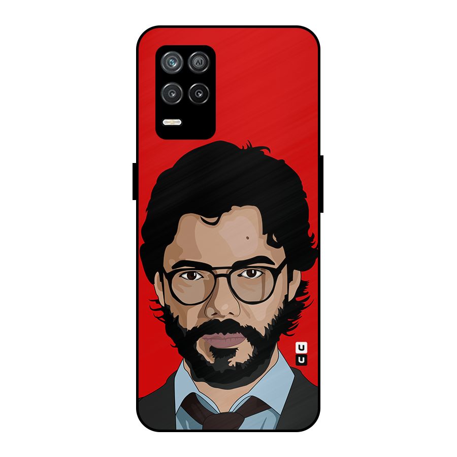 The Professor Illustration Art Metal Back Case for Realme 9 5G