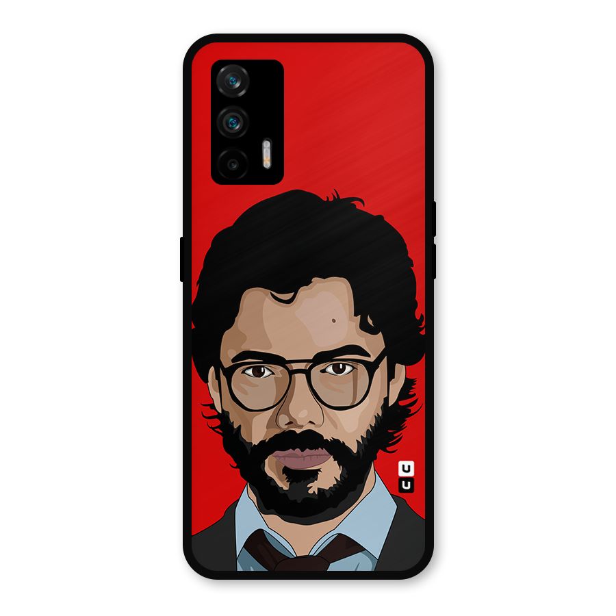 The Professor Illustration Art Metal Back Case for Realme GT 5G