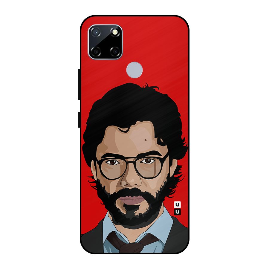 The Professor Illustration Art Metal Back Case for Realme Narzo 20