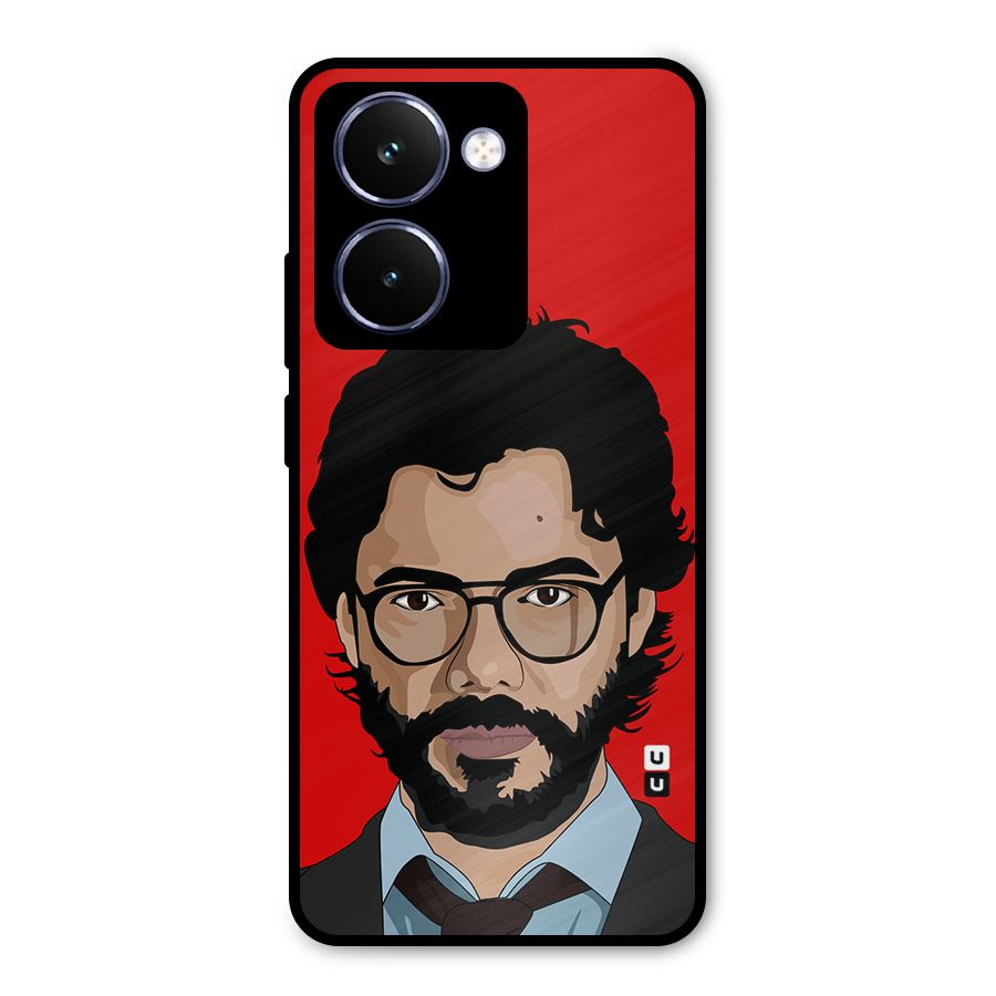 The Professor Illustration Art Metal Back Case for Realme P3 Ultra