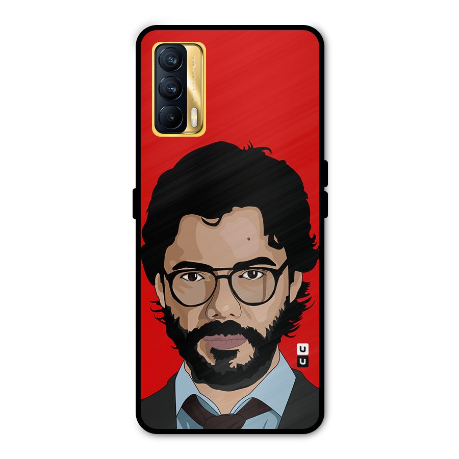The Professor Illustration Art Metal Back Case for Realme X7