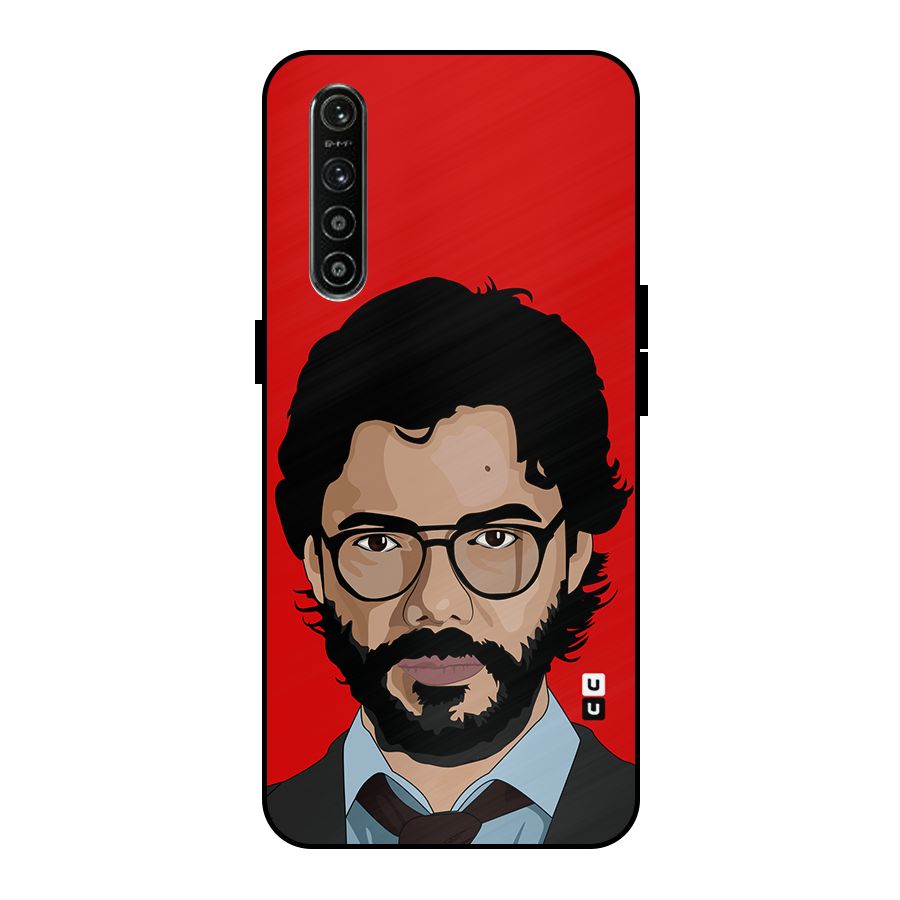 The Professor Illustration Art Metal Back Case for Realme XT