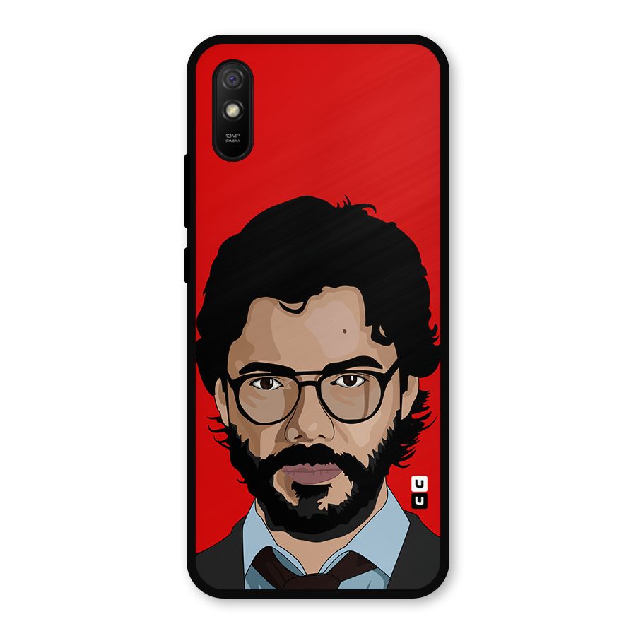 The Professor Illustration Art Metal Back Case for Redmi 9i