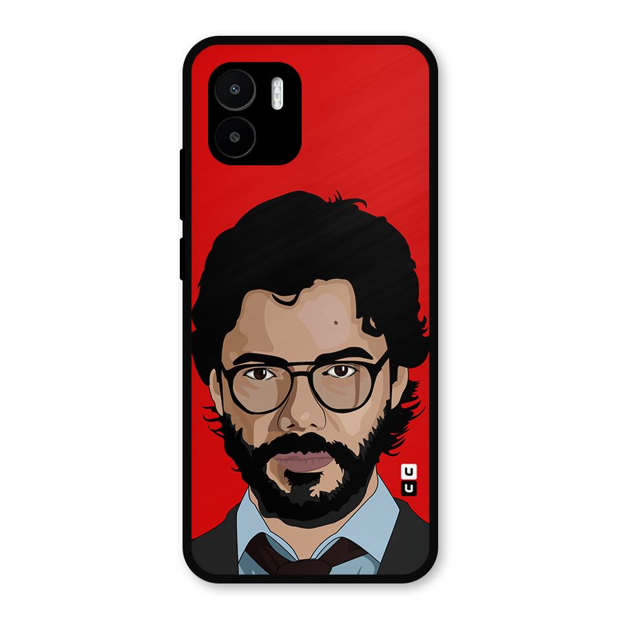 The Professor Illustration Art Metal Back Case for Redmi A1