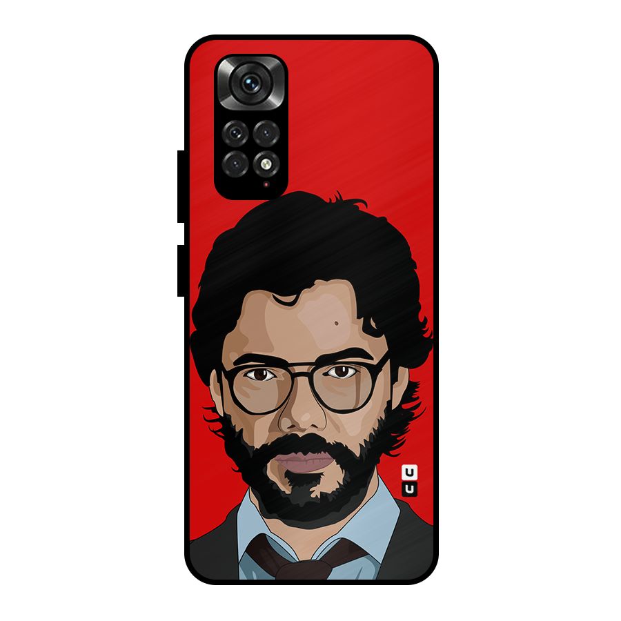 The Professor Illustration Art Metal Back Case for Redmi Note 11 Pro