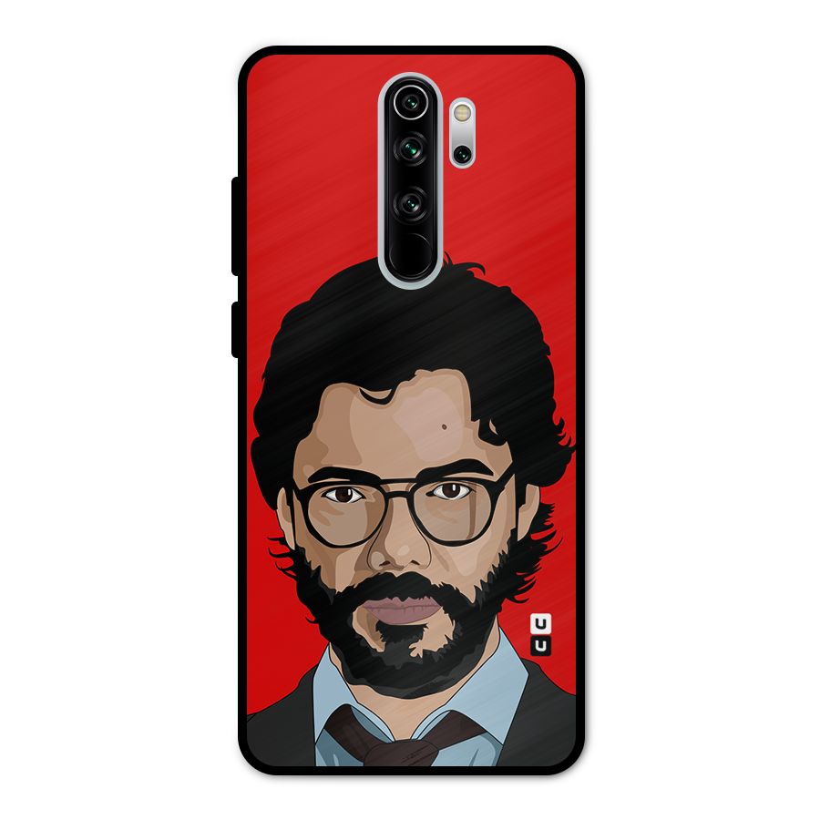 The Professor Illustration Art Metal Back Case for Redmi Note 8 Pro