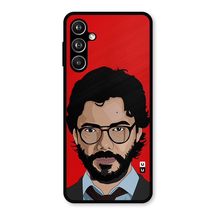 The Professor Illustration Art Metal Back Case for Samsung Galaxy M54