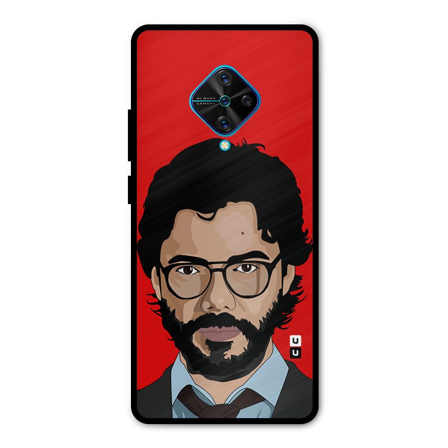 The Professor Illustration Art Metal Back Case for Vivo S1 Pro