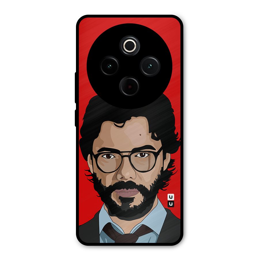 The Professor Illustration Art Metal Back Case for Vivo T4