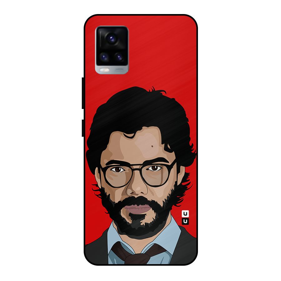 The Professor Illustration Art Metal Back Case for Vivo V20 2021