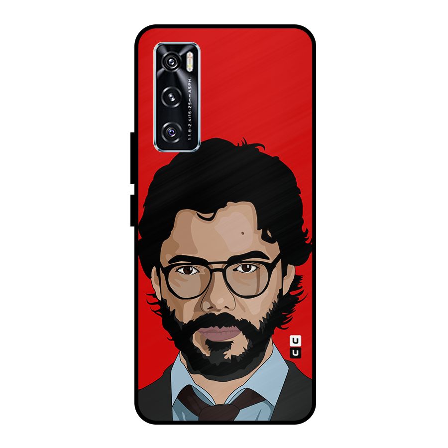The Professor Illustration Art Metal Back Case for Vivo V20 SE