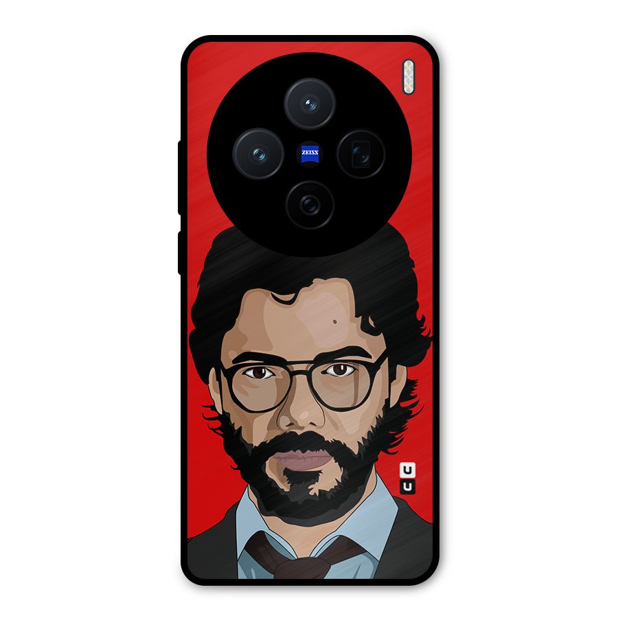 The Professor Illustration Art Metal Back Case for Vivo X200