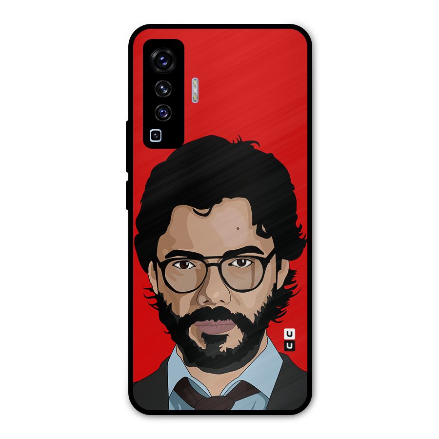 The Professor Illustration Art Metal Back Case for Vivo X50
