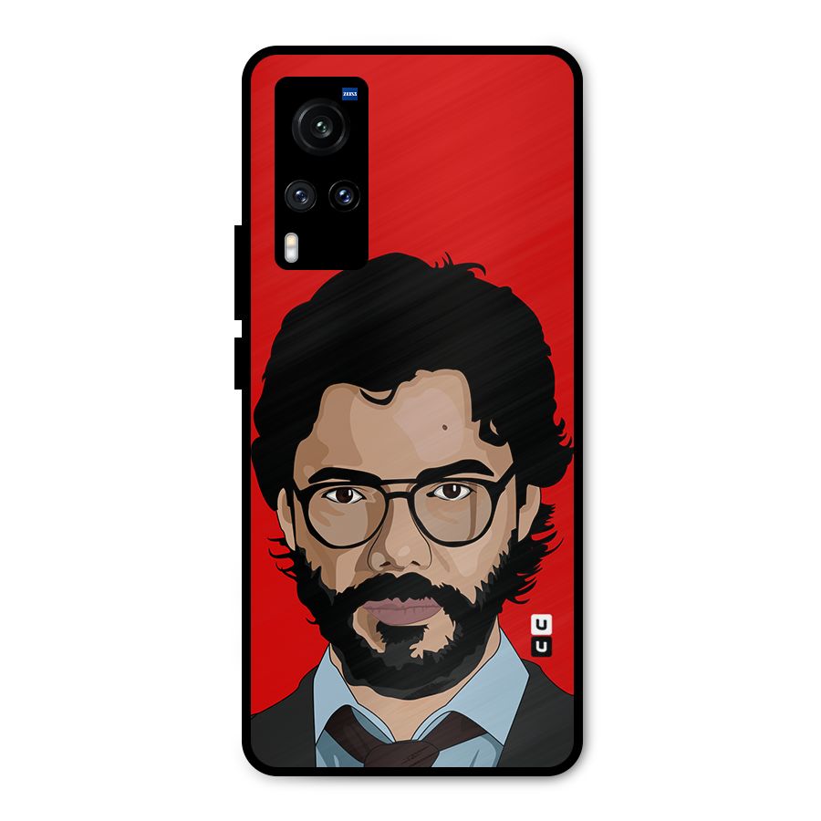 The Professor Illustration Art Metal Back Case for Vivo X60
